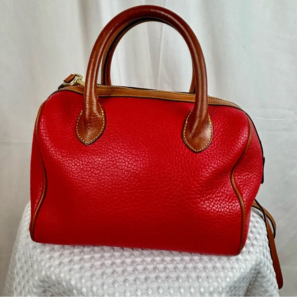 Vintage DOONEY & BOURKE R28 Red DR Speedy Satchel Handbag Purse 1980’s - Picture 4 of 12